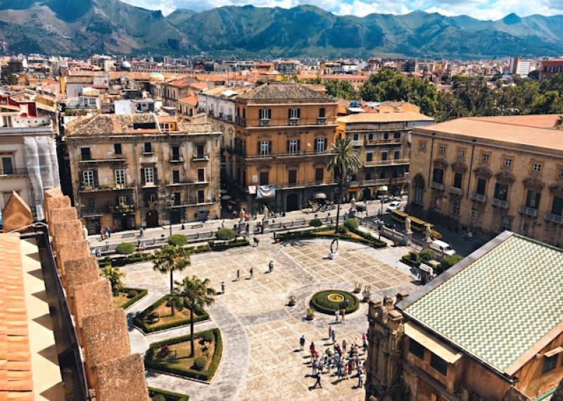 Aerial view of Palermo square