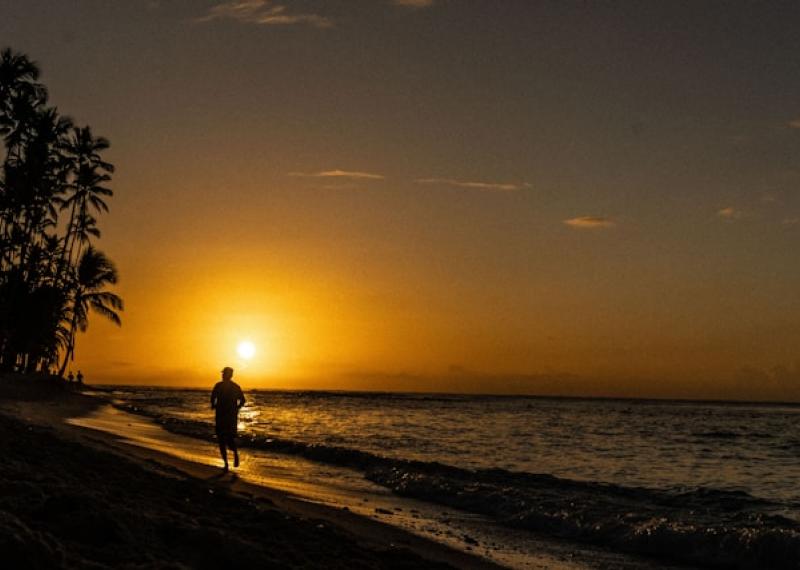 Sunset by the sea in Juan Dolio